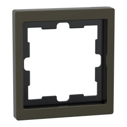 D-Life - cadre de finition - métal - mocca - 1 poste - MEG4010-6552 Schneider Electric