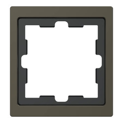 D-Life - cadre de finition - métal - mocca - 1 poste - MEG4010-6552 Schneider Electric