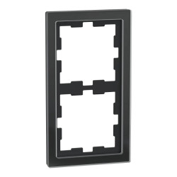 D-Life - cadre de finition - verre - noir - 2 postes - MEG4020-6503 Schneider Electric