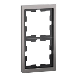 D-Life - cadre de finition - métal - nickel - 2 postes - MEG4020-6550 Schneider Electric
