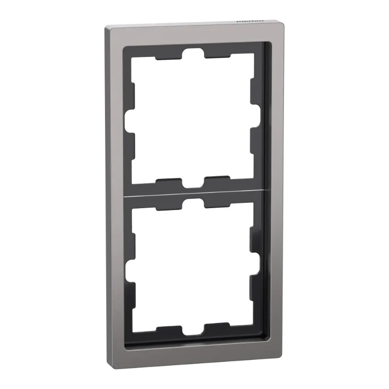 D-Life - cadre de finition - métal - nickel - 2 postes - MEG4020-6550 Schneider Electric