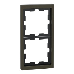 D-Life - cadre de finition - métal - mocca - 2 postes - MEG4020-6552 Schneider Electric
