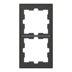 D-Life - cadre de finition - métal - mocca - 2 postes - MEG4020-6552 Schneider Electric