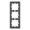 D-Life - cadre de finition - verre - noir - 3 postes - MEG4030-6503 Schneider Electric