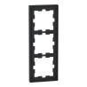 D-Life - cadre de finition - verre - noir - 3 postes - MEG4030-6503 Schneider Electric