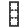 D-Life - cadre de finition - verre - noir - 3 postes - MEG4030-6503 Schneider Electric