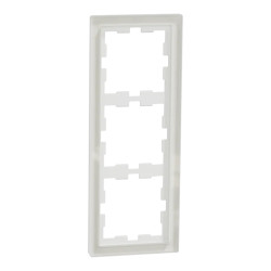 D-Life - cadre de finition - verre - blanc - 3 postes - MEG4030-6520 Schneider Electric