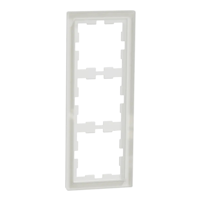 D-Life - cadre de finition - verre - blanc - 3 postes - MEG4030-6520 Schneider Electric