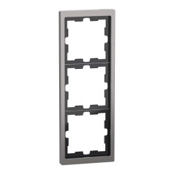 D-Life - cadre de finition - métal - nickel - 3 postes - MEG4030-6550 Schneider Electric