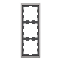 D-Life - cadre de finition - métal - nickel - 3 postes - MEG4030-6550 Schneider Electric
