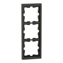 D-Life - cadre de finition - métal - mocca - 3 postes - MEG4030-6552 Schneider Electric