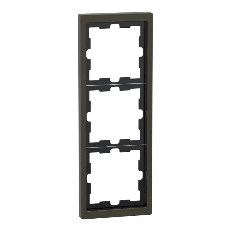 D-Life - cadre de finition - métal - mocca - 3 postes - MEG4030-6552 Schneider Electric