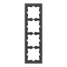 D-Life - cadre de finition - verre - noir - 4 postes - MEG4040-6503 Schneider Electric