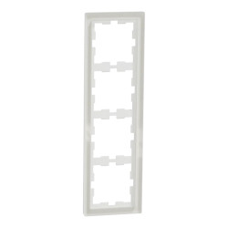D-Life - cadre de finition - verre - blanc - 4 postes - MEG4040-6520 Schneider Electric