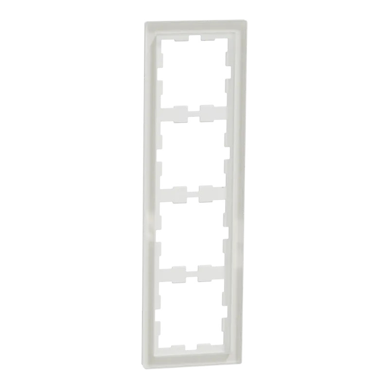D-Life - cadre de finition - verre - blanc - 4 postes - MEG4040-6520 Schneider Electric