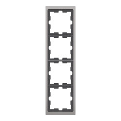 D-Life - cadre de finition - métal - nickel - 4 postes - MEG4040-6550 Schneider Electric