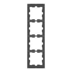 D-Life - cadre de finition - métal - nickel - 4 postes - MEG4040-6550 Schneider Electric