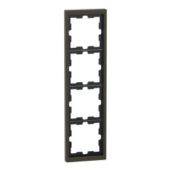 D-Life - cadre de finition - métal - mocca - 4 postes - MEG4040-6552 Schneider Electric