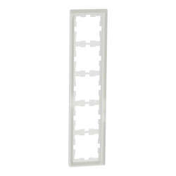 D-Life - cadre de finition - verre - blanc - 5 postes - MEG4050-6520 Schneider Electric