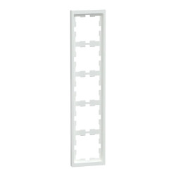 D-Life - cadre de finition - blanc lotus - 5 postes - MEG4050-6535 Schneider Electric
