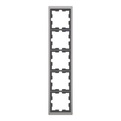 D-Life - cadre de finition - métal - nickel - 5 postes - MEG4050-6550 Schneider Electric