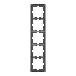 D-Life - cadre de finition - métal - nickel - 5 postes - MEG4050-6550 Schneider Electric
