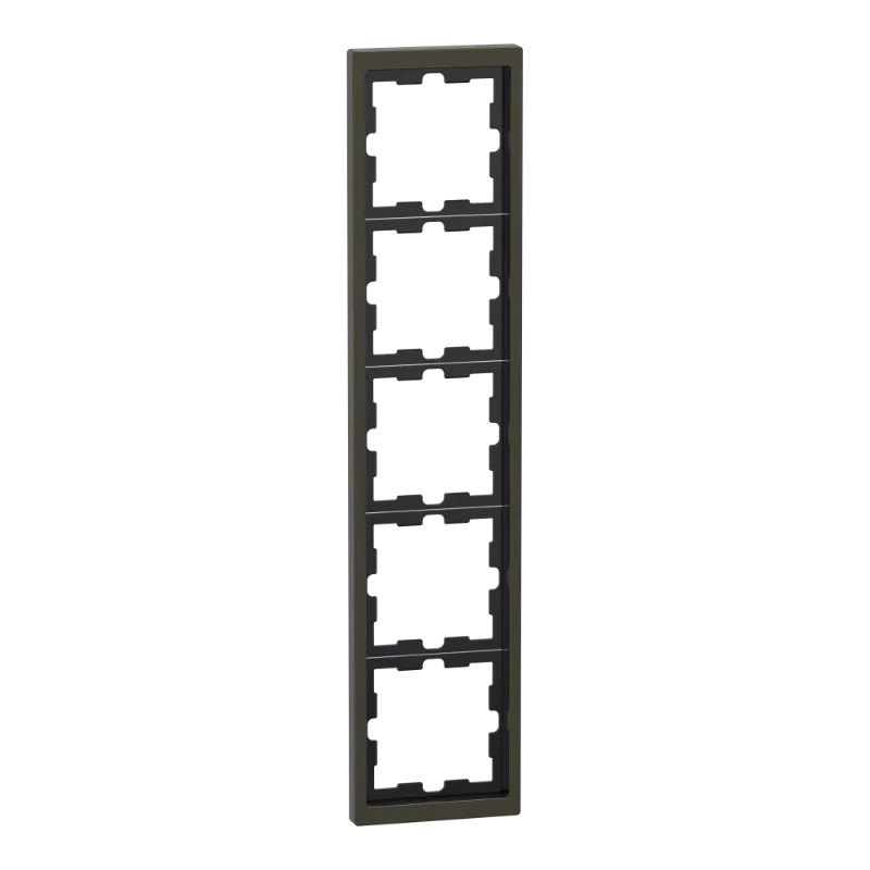 D-Life - cadre de finition - métal - mocca - 5 postes - MEG4050-6552 Schneider Electric