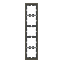 D-Life - cadre de finition - métal - mocca - 5 postes - MEG4050-6552 Schneider Electric