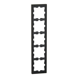 D-Life - cadre de finition - métal - mocca - 5 postes - MEG4050-6552 Schneider Electric