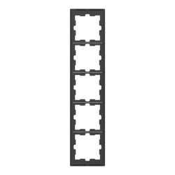 D-Life - cadre de finition - métal - mocca - 5 postes - MEG4050-6552 Schneider Electric