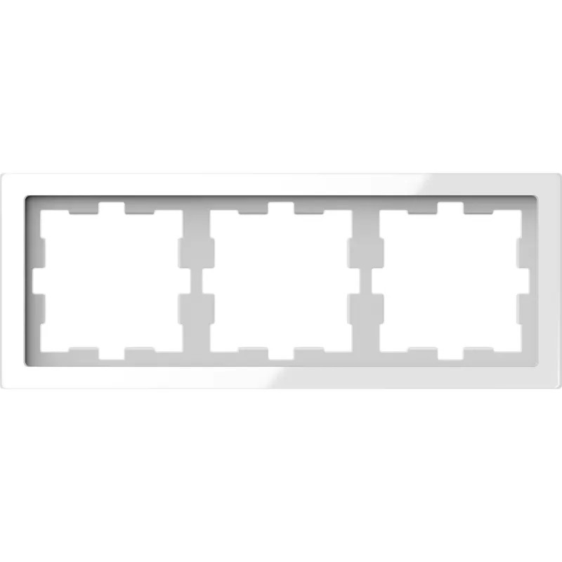 D-Life - cadre de finition - verre - blanc - 3 postes - MTN4030-6520 Schneider Electric
