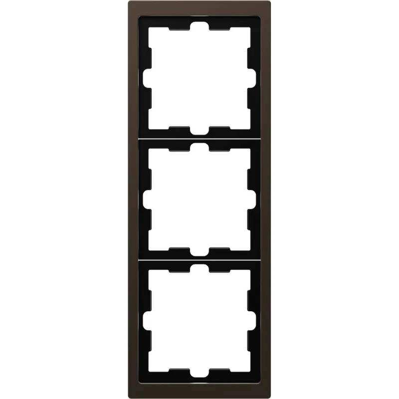 D-Life - cadre de finition - métal - mocca - 3 postes - MTN4030-6552 Schneider Electric