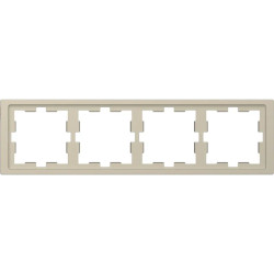 D-Life - cadre de finition - blanc sable - 4 postes - MTN4040-6533 Schneider Electric
