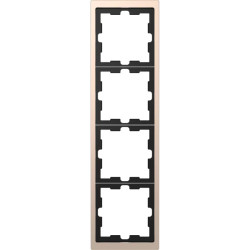 D-Life - cadre de finition - métal - champagne - 4 postes - MTN4040-6551 Schneider Electric