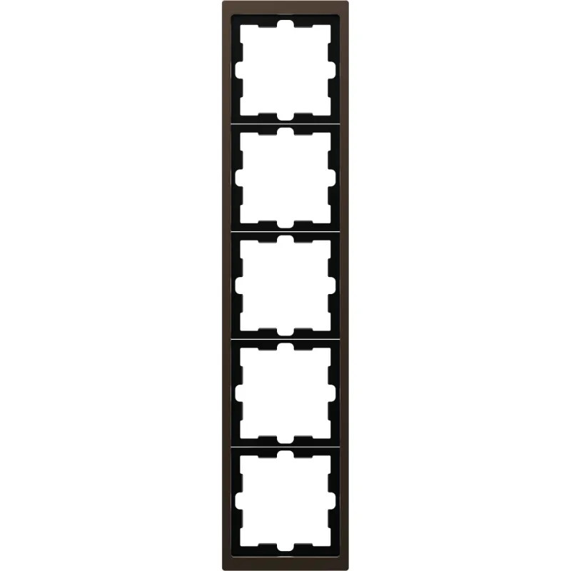 D-Life - cadre de finition - métal - mocca - 5 postes - MTN4050-6552 Schneider Electric