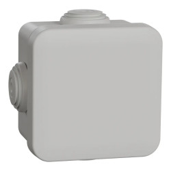 Mureva Box, boite de dérivation IP55 + embouts 65x65x45, gris - ENN05002 Schneider Electric