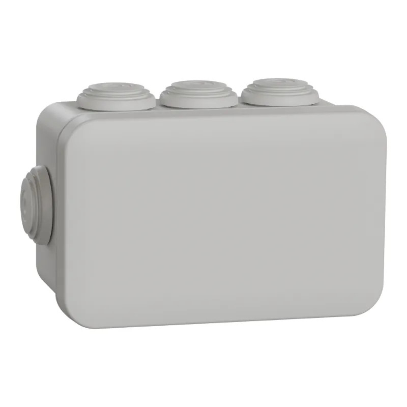 Mureva Box, boite de dérivation IP55 + embouts 105x65x55, gris - ENN05003 Schneider Electric