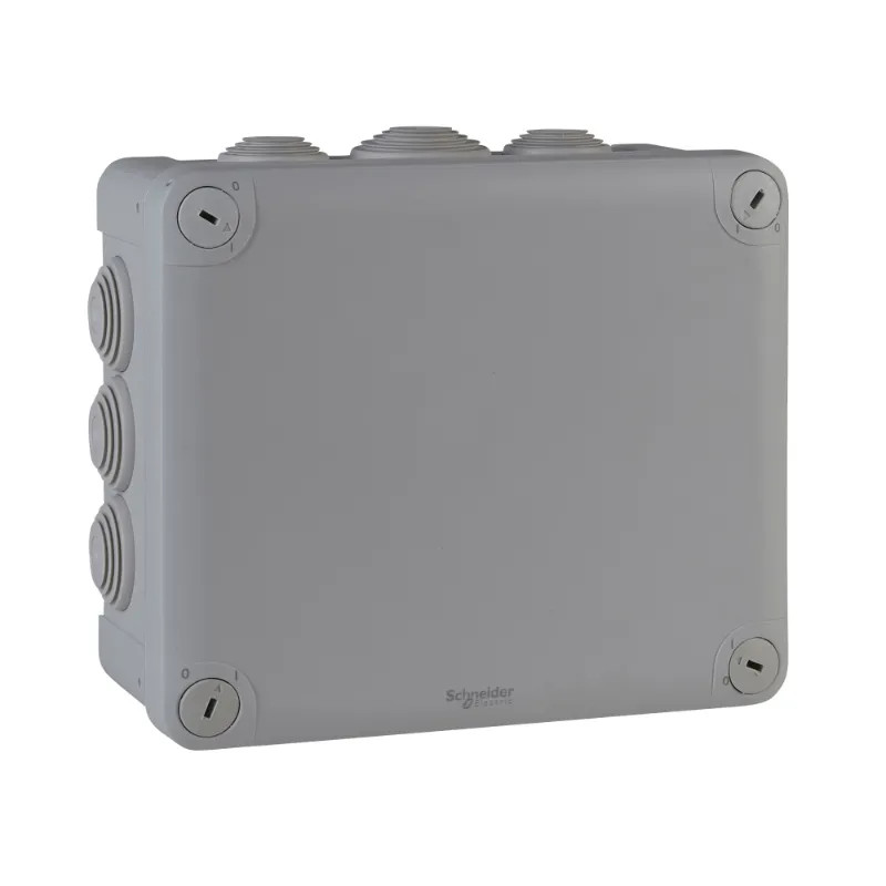 Mureva Box, boite de dérivation IP55 + embouts 175x150x80, gris - ENN05010 Schneider Electric