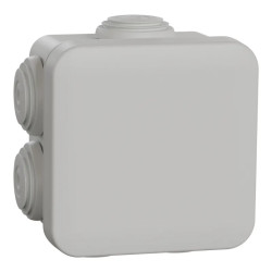 Mureva Box, boite de dérivation IP55 + embouts 65x65x45, gris - ENN05032 Schneider Electric