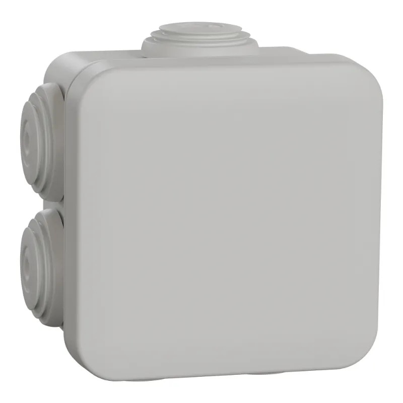 Mureva Box, boite de dérivation IP55 + embouts 65x65x45, gris - ENN05032 Schneider Electric