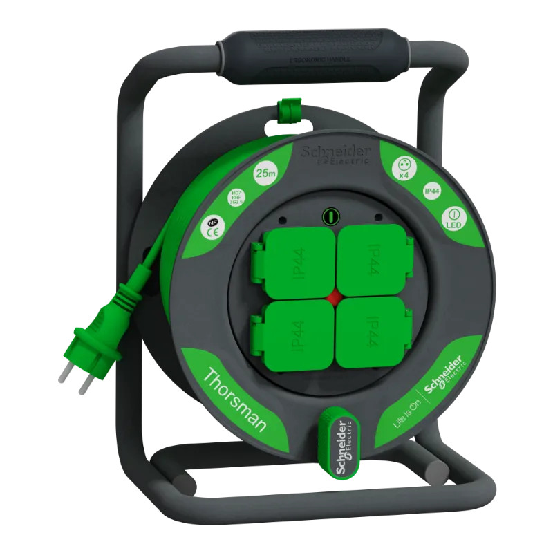 Thorsman - Enrouleur chantier - 25m - HO7RNF - 3G 2,5mm² - IP44 - IMT33150 Schneider Electric