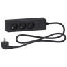 Odace - Rallonge multiprises 3 prises 2P+T - anthracite - 1,5m - ST9331B Schneider Electric