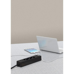 Odace - Rallonge multiprises 5 prises 2P+T - anthracite - 1,5m - ST9351B Schneider Electric