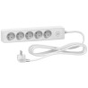 Odace - Rallonge multiprises 5 prises 2P+T - blanche - 3m - ST9353W Schneider Electric