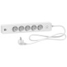 Odace - Rallonge multiprises 5 prises 2P+T - blanche - 2USB - 1,5m - ST935U1W Schneider Electric