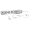 Multipr 5P 2USB 1,5m blc/alu - ST935U1WA Schneider Electric