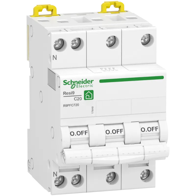 Resi9 - disjoncteur modulaire - 3P+N - 20A - courbe C - peignable - R9PFC720 Schneider Electric