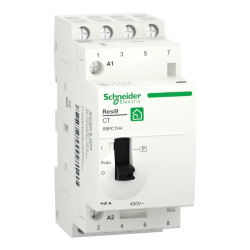 Resi9 - contacteur heures creuses - 4NO - 25A - commande manuelle - R9PCTH4 Schneider Electric