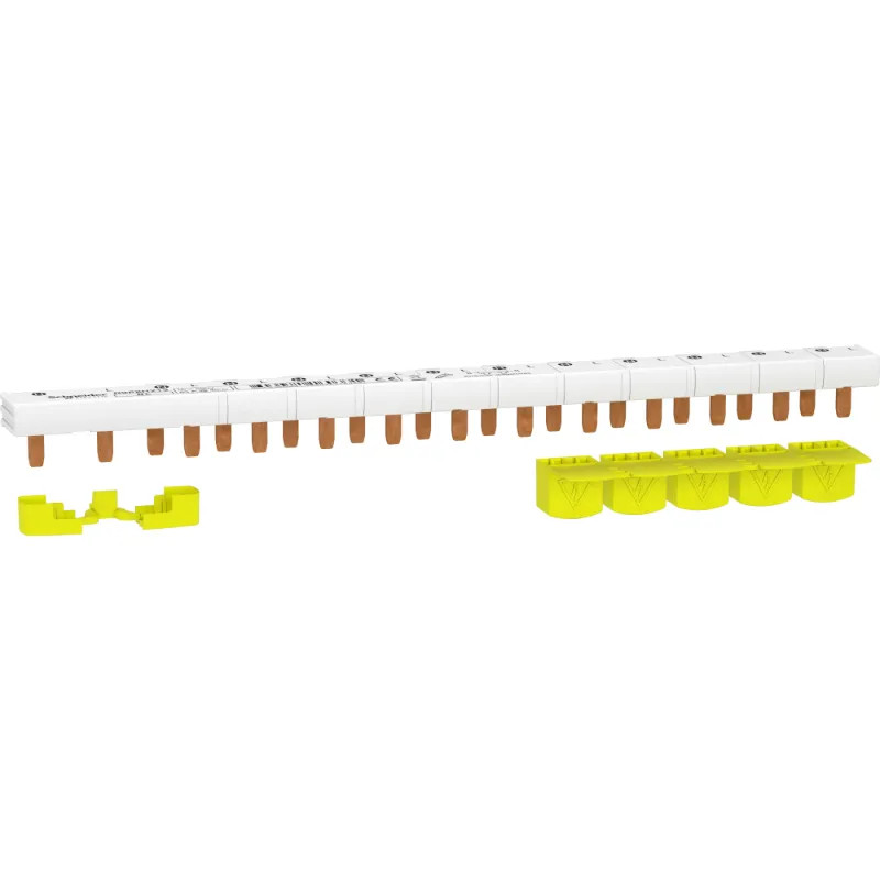 Resi9 - peigne monobloc - 1P+N - 63A - 13 modules - cache dents 5M - R9PXH213 Schneider Electric