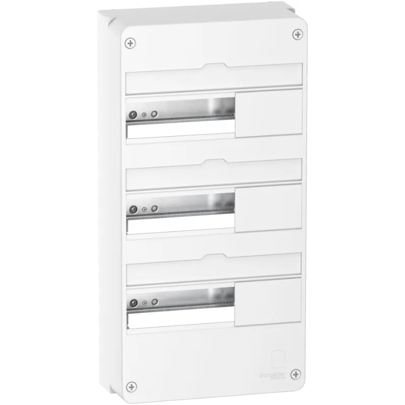 Resi9 - Coffret en saillie Blanc (RAL 9003)- 3 rangées de 13 modules - R9H13403 Schneider Electric